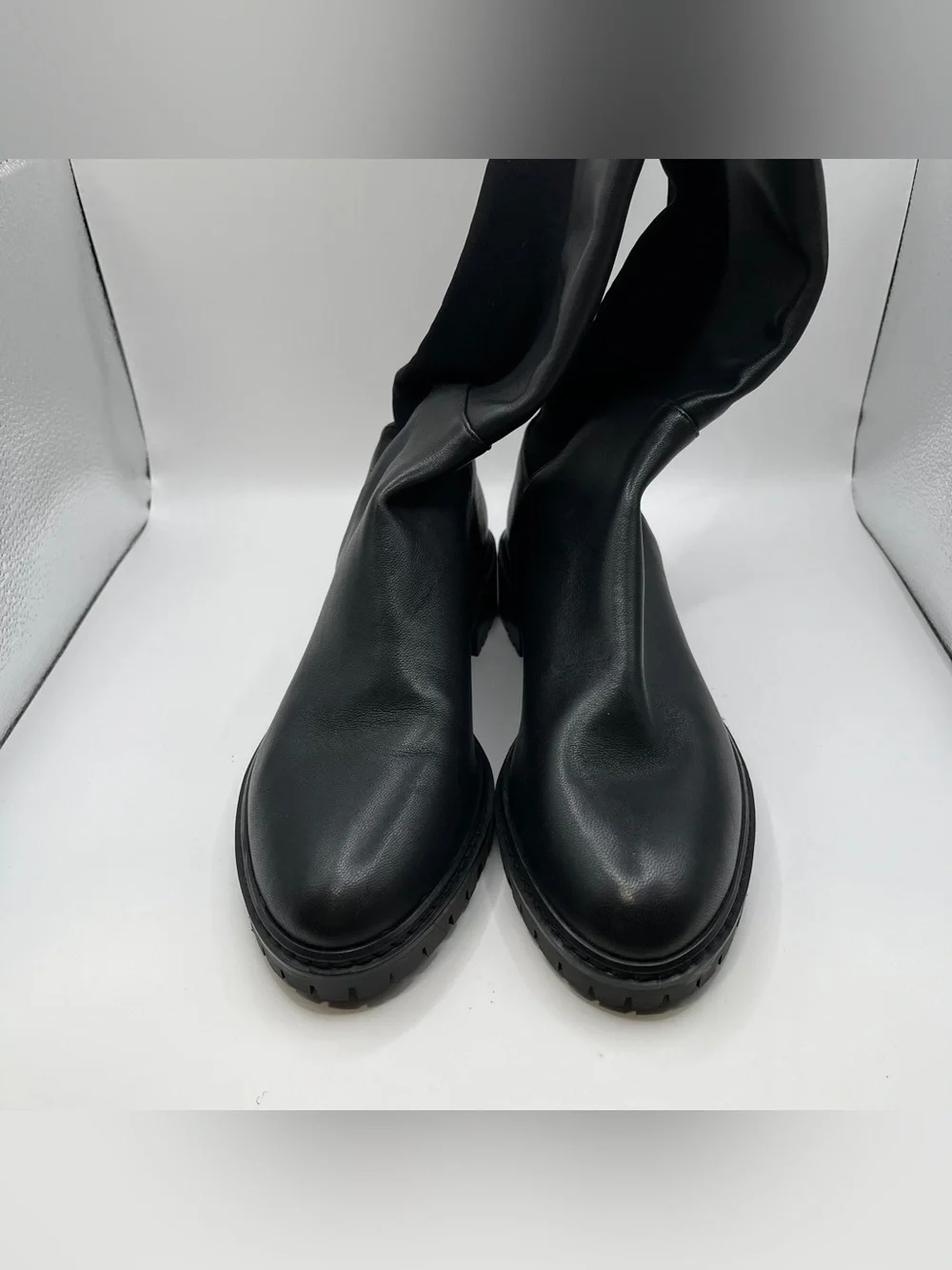 NWOB Stuart Weitzman City Knee High Boot size 6B black leather